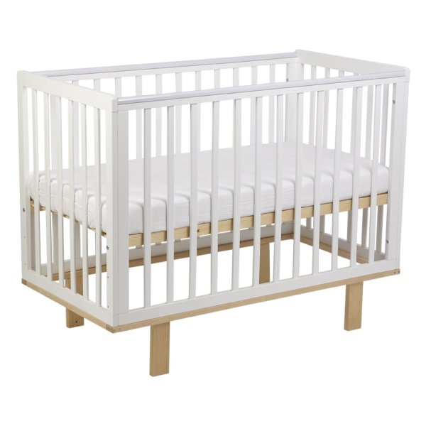 Polini kids Кроватка детская Simple 340 / белый- натуральный