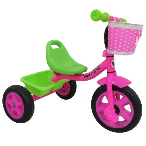 264569   Велосипед 3-х колесный с корзиной /  цвет розовый