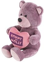 Maxi Toys Мягкая игрушка Ronny&Molly Мишка Ронни с Сердечком, 21 см					