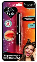 Tik Tok Girl Жидкая помада и карандаш для губ 2 в 1 / цвет розовый					