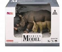Паремо Набор фигурок животных серии "Мир диких животных" : Семья носорогов, 2 предмета					