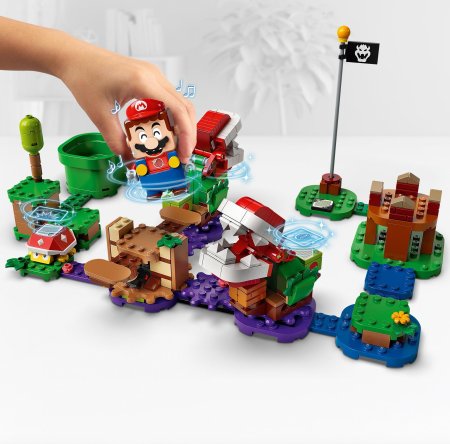 Lego Super Mario Конструктор Загадочное испытание растения-пираньи / разноцветный