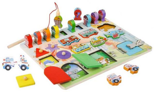 Toysi Бизиборд с магнитной рыбалкой