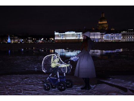ROXY-KIDS Дождевик на коляску универсальный со светоотражателем в сумке