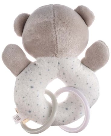 Крошка Я Погремушка на кольце «Серый мишка»