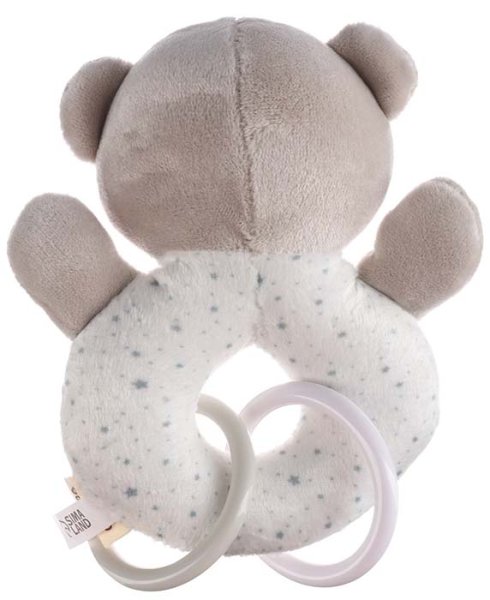 Крошка Я Погремушка на кольце «Серый мишка»