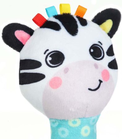 Крошка Я Игрушка-пищалка "Зебра", с погремушкой