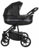 Pituso Коляска 2 в 1 Luna / цвет Silver Black (черная кожа)