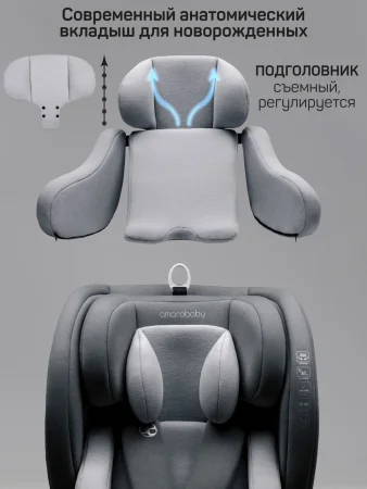 Удерживающее устрой.Amarobaby Triumph,i-Size,40-150 (Grey)
