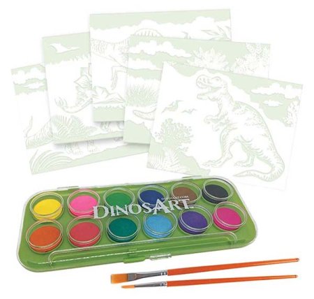 DinosArt Серия Dino: Набор для рисования с палитрой и готовыми эскизами