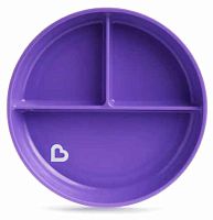 Munchkin Тарелка секционная Stay Put / цвет фиолетовый					