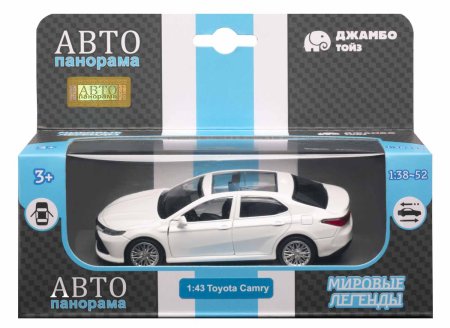 Автопанорама Металлическая лицензионная машинка Toyota Camry / цвет белый