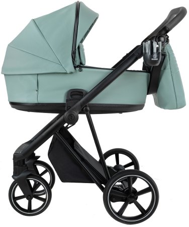 ROAN Коляска 2 в1 Sol короб+прогу.leather(Кожа,2мес) (Misti Mint/Grey/руч. Серый)