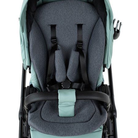 ROAN Коляска 2 в1 Sol короб+прогу.leather(Кожа,2мес) (Misti Mint/Grey/руч. Серый)