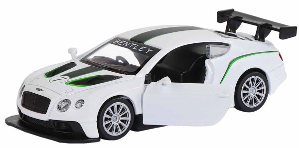 Автопанорама Инерционная металлическая машинка Bentley Continental GT3 / цвет белый