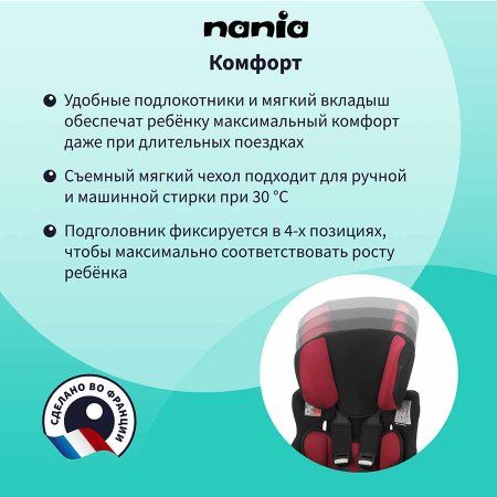 Nania Автокресло Beline Access (9-36 кг) / цвет Red (красный-черный)