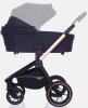 MowBaby Коляска 3 в 1 Zoom PU / цвет Gold Black (черный, золотая рама)