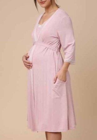 Hunny mammy Комплект для беременных и кормящих 22332, размер 170,176- 96-102 / цвет пудровый-молочный