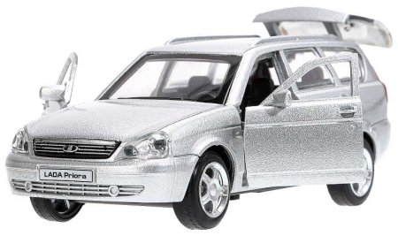 Технопарк Металлическая модель «Lada Priora» / цвет серебристый