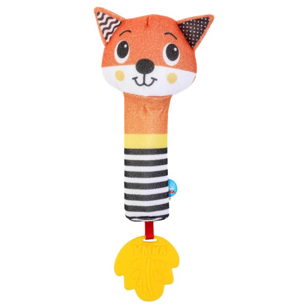 Текстильная игрушка погремушка - пищалка Умка в кор.250шт