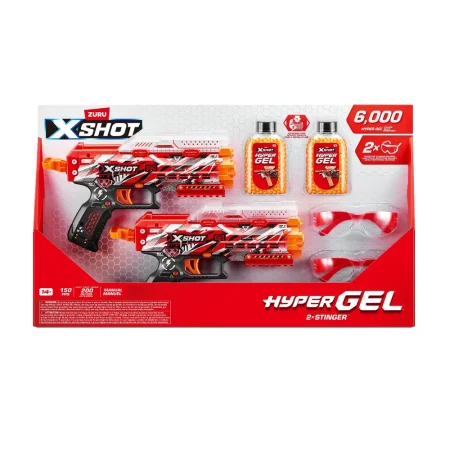 Игровой набор ZURU X-Shot HYPERGEL Стингер (бластер, 6000 снарядов-гранул, защитные очки)