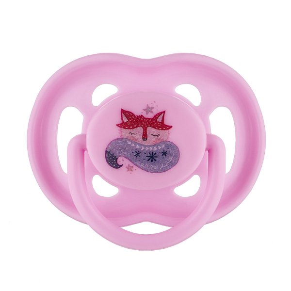 Roxy-Kids Соска-пустышка ортодонтическая SCANDI с футляром, 2 шт, 0-6 мес