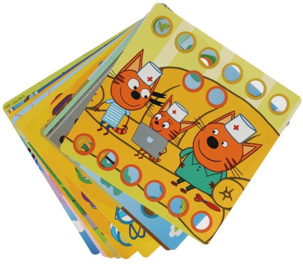 Играем вместе Большая пластиковая мозаика "Три Кота"