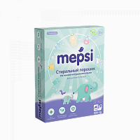 Mepsi Стиральный порошок на основе натурального мыла гипоаллергенный для детского белья  400 гр.					