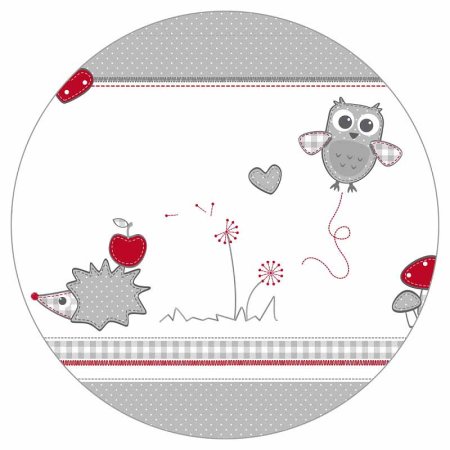 Roba Манеж шестиугольный с бампером Adam&Owl / цвет белый