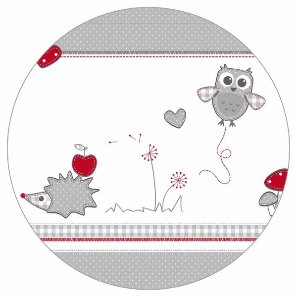 Roba Манеж шестиугольный с бампером Adam&Owl / цвет белый