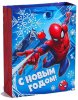 Эврики Пакет вертикальный "С Новым годом!" Человек-паук