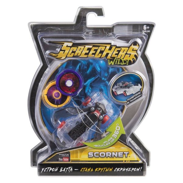 игрушка Screechers Wild Дикие Скричеры. Машинка-трансформер Скорнет л1