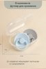 Комплект пустышек из натурального латекса S (0-6 мес), 2 шт,Baby blue/ Light grey классика, 