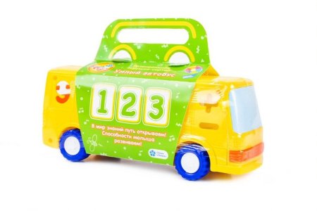 Fancy Развивающая игрушка-сортер Умный автобус / цвет желтый, синий