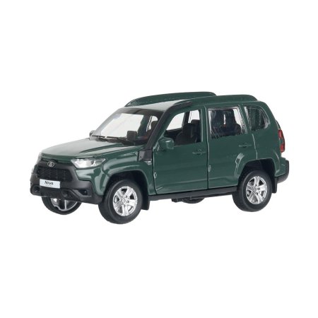 Машина металл LADA NIVA travel 12 см, двери, инерц, темно-зеленый, кор. Технопарк 415058