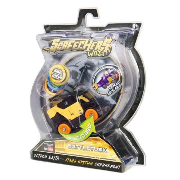 игрушка Screechers Wild Дикие Скричеры. Машинка-трансформер Баттлтаск л2