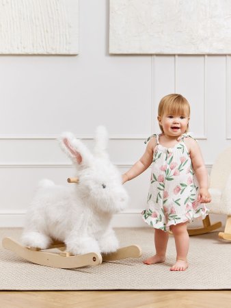 91034, Игрушка-качалка BUNNY (white)