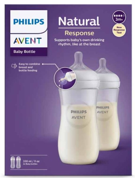 Philips Avent Бутылочка Natural Response, 330 мл, 2 штуки