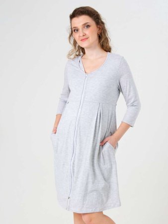 Hanny Mammy Комплект для беременных и кормящих 05920 / цвет серый меланж-белый