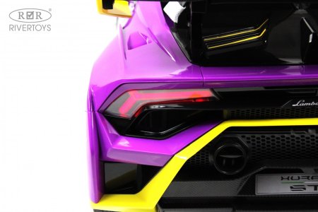 E888EE Электромобиль Lamborghini Huracán STO (Желто-фиолетовый)