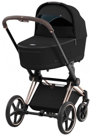Cybex Коляска 2 в 1 Priam IV Rosegold / цвет Sepia Black (черный), рама розовое золото