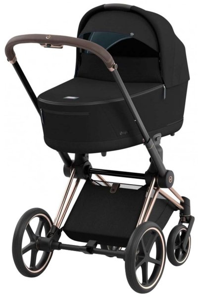 Cybex Коляска 2 в 1 Priam IV Rosegold / цвет Sepia Black (черный), рама розовое золото