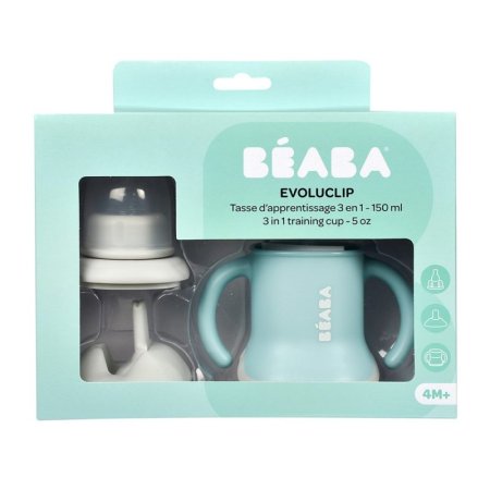 Beaba Поильник 3 в 1 Training cup 150 мл./ цвет Windy Blue