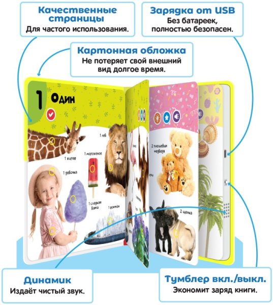 BertToys Говорящая книга «Нажималка. Цифры»