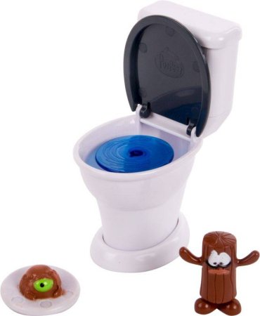 игрушка Poopeez Туалет-Лончер. Набор туалет с супер пусковым механизмом и двумя фигурками в комплекте