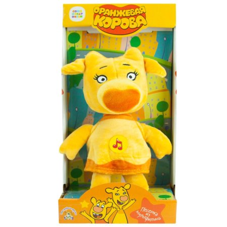 Мульти - Пульти Игрушка мягкая "Оранжевая корова Зо", 22 см