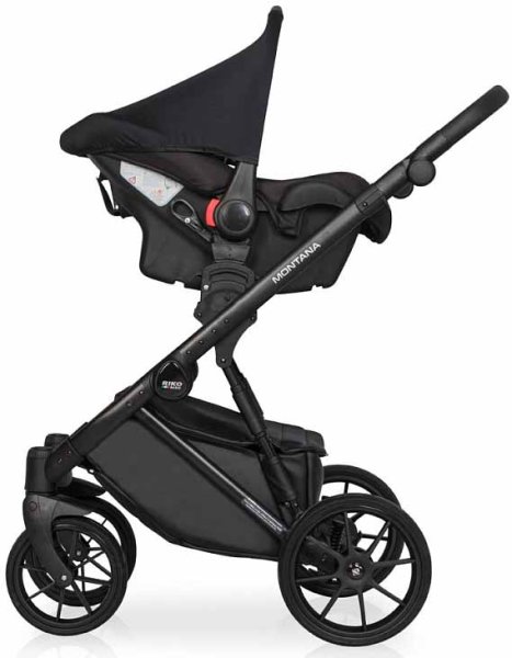Riko Basic Коляска Montana 3 в 1 Ecco / цвет Black (черный)