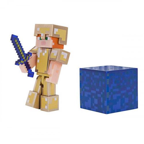 Игрушка Minecraft фигурка Alex in Gold Armor