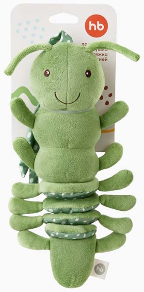 Happy Baby Подвесная игрушка-растяжка с вибрацией "Гусеничка"
