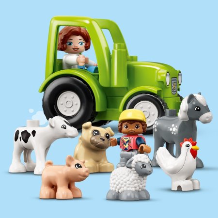 LEGO DUPLO Town Конструктор "Фермерский трактор, домик и животные"